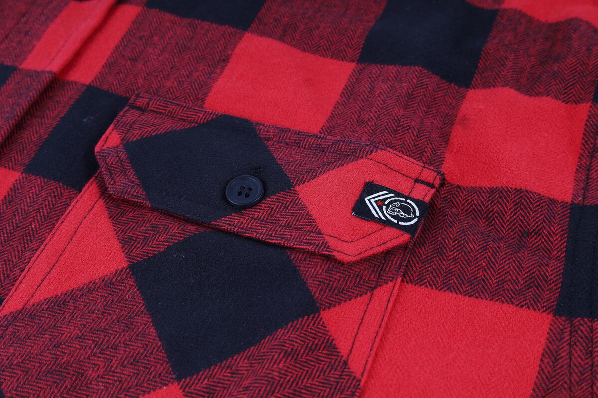 RED JACKED FLANNEL SHIRT