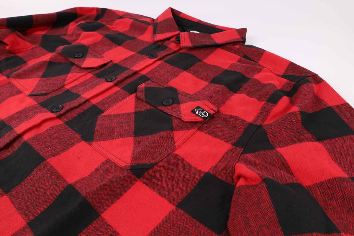 RED JACKED FLANNEL SHIRT