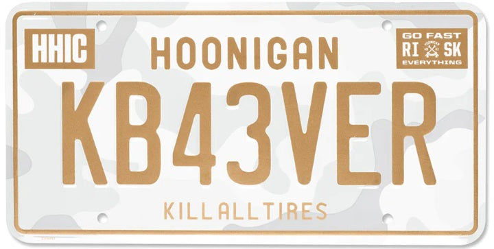 KB43VER SNOW CAMO LICENSE PLATE