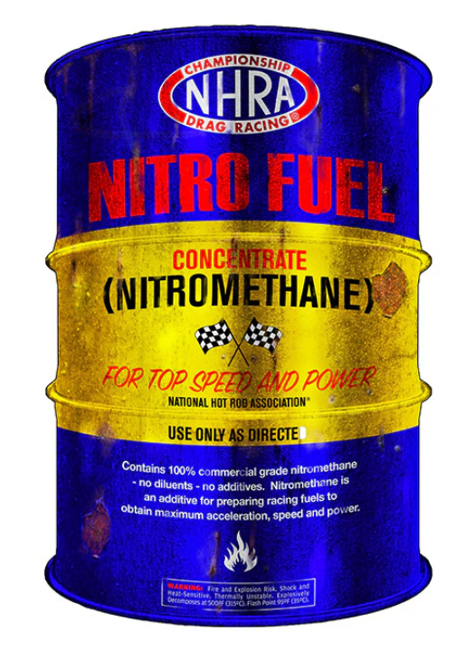 NITROMETHANE TIN SIGN