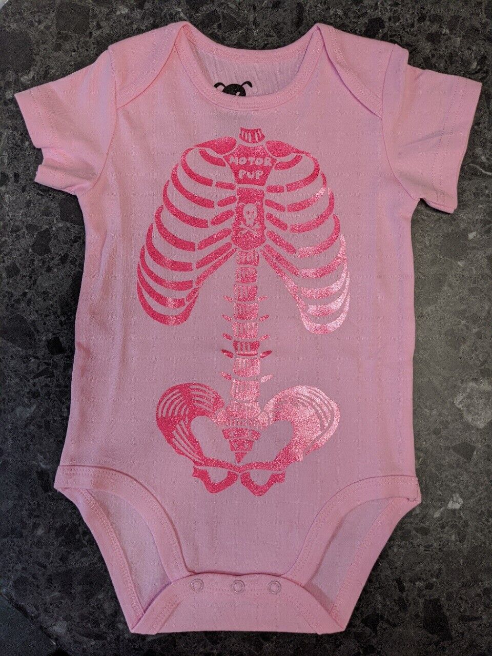 PINK SKELETON ROMPER
