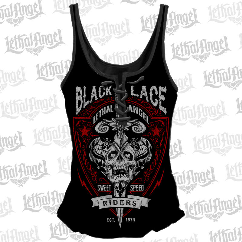 BLACK LACE TANK