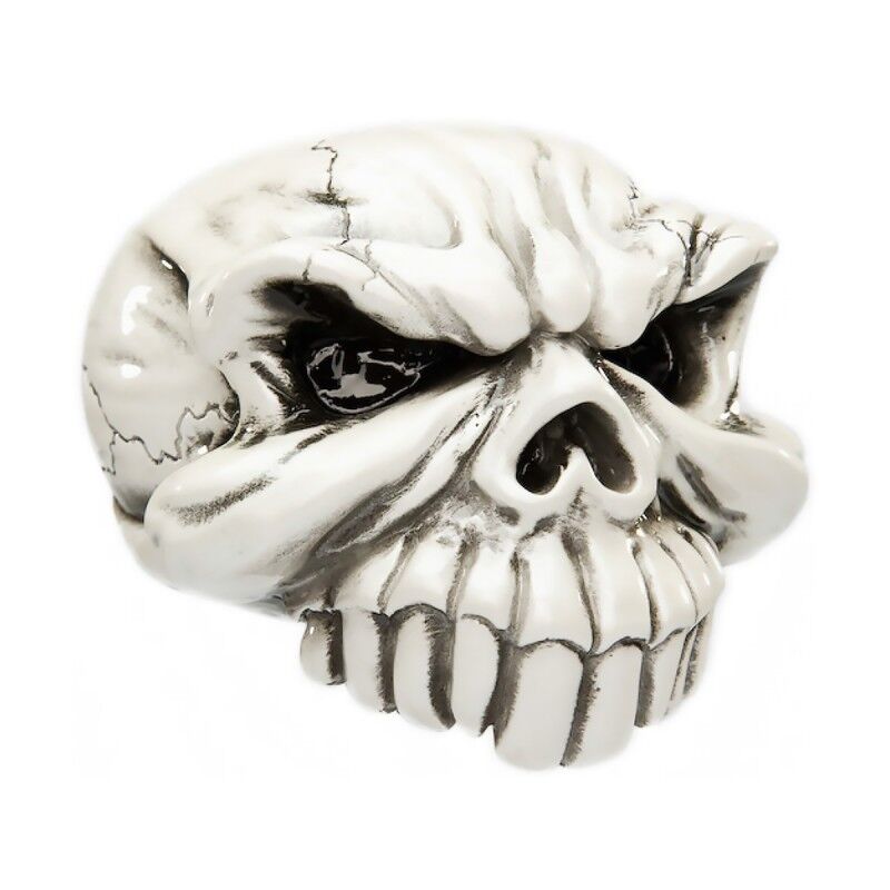 WHITE OMBRE SKULL GEAR KNOB