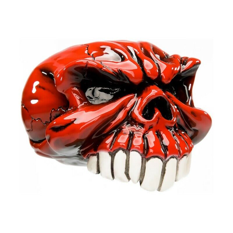 RED OMBRE SKULL GEAR KNOB