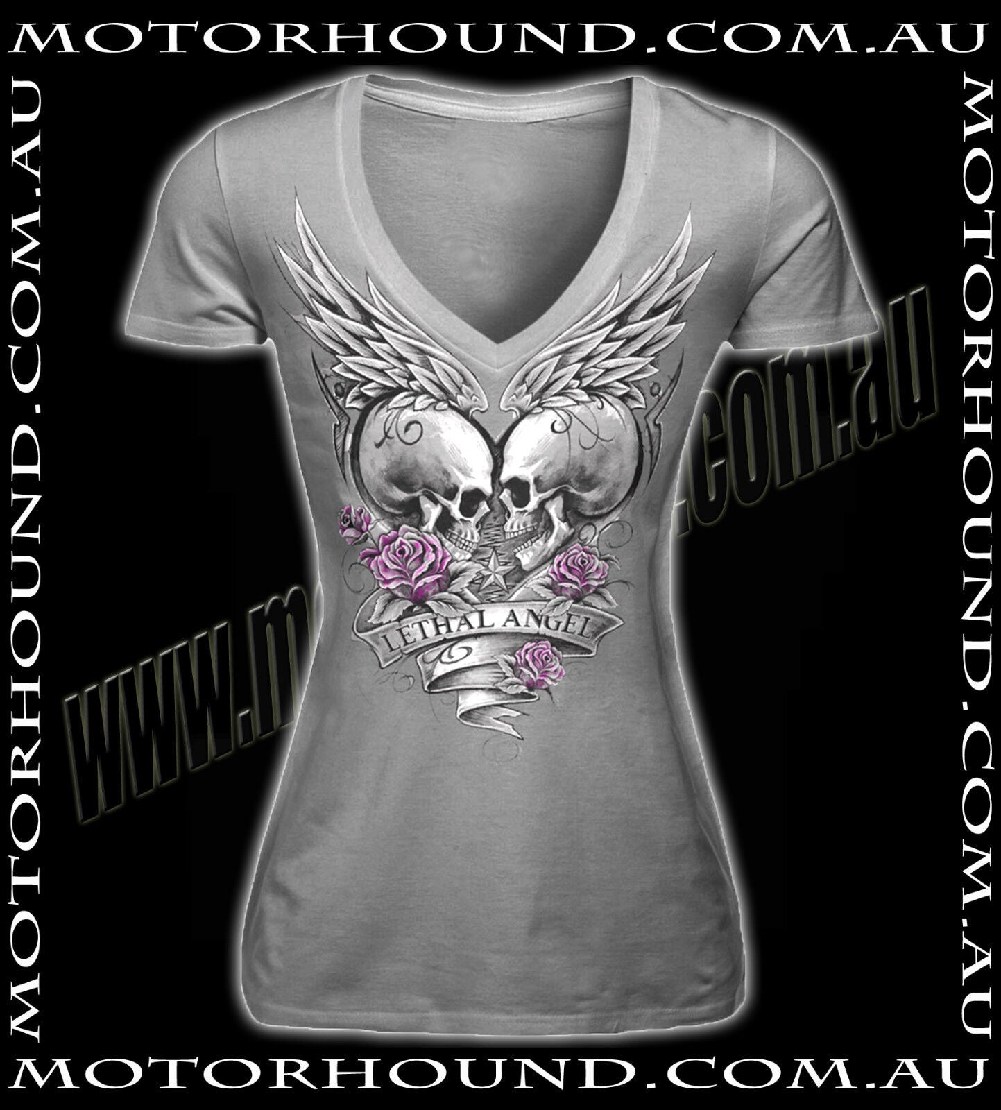 TWIN SKULLS TEE
