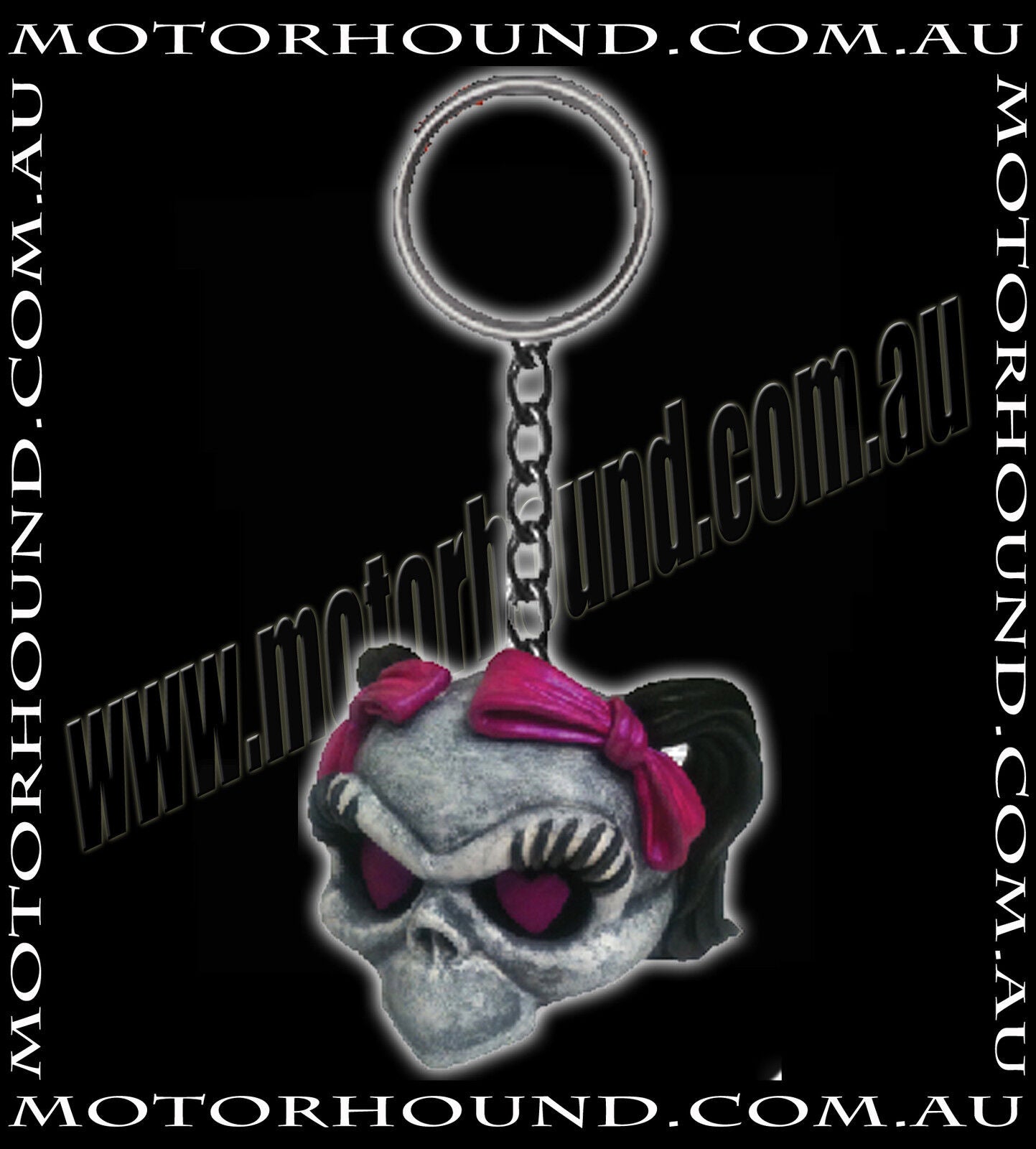 SKULL GIRL KEYRING
