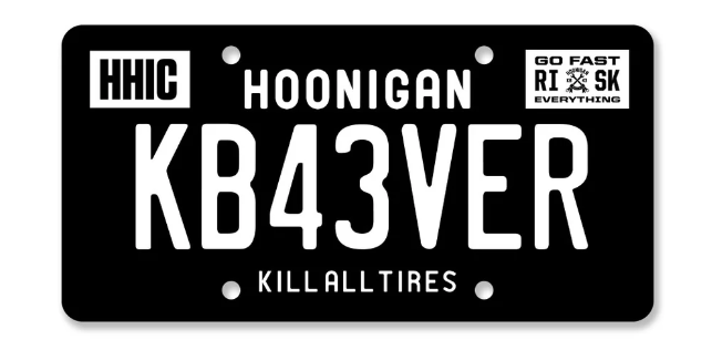 KB43VER LICENSE PLATE