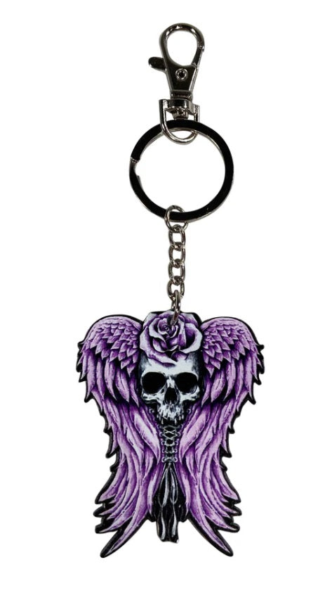 WINGED SKULL KEYRING